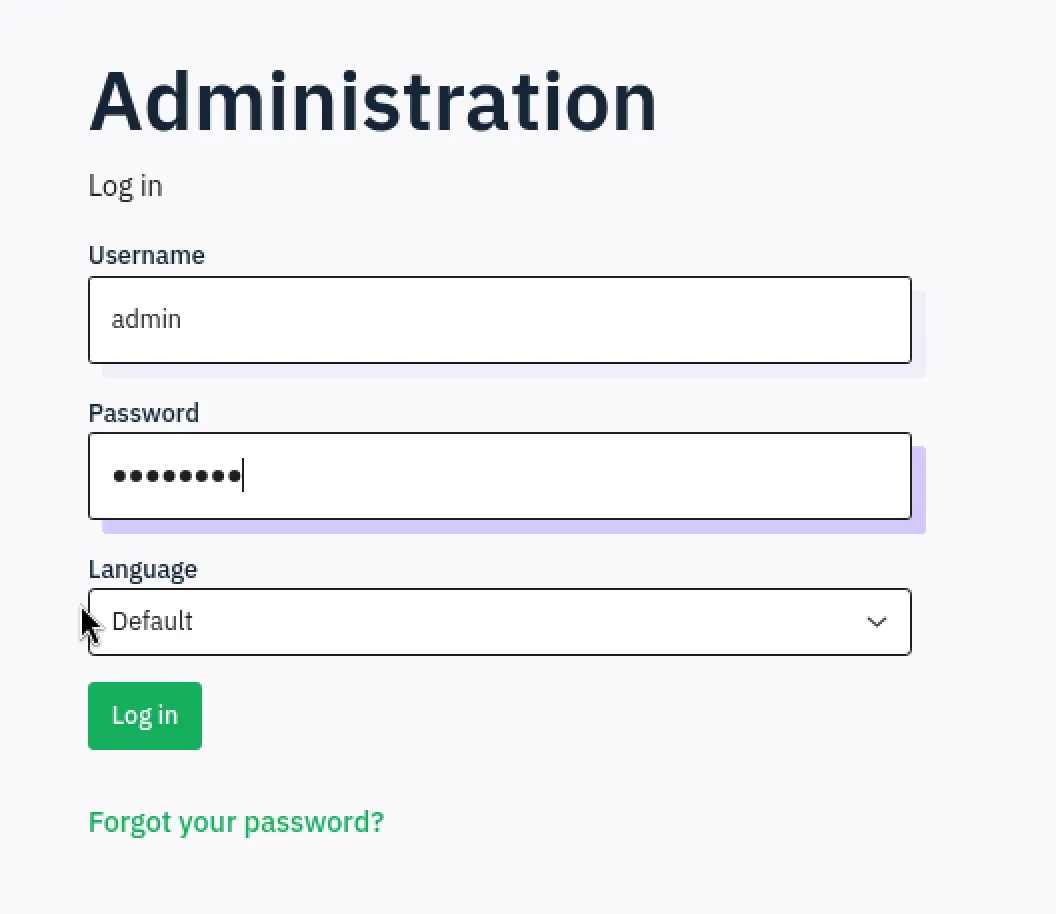 LimeSurvey administration login