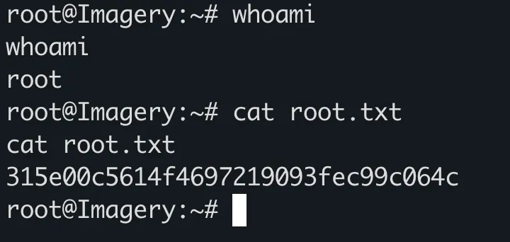 Root shell from the Charcol automated job